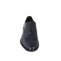 Chaussures Oxford à lacets pour homme en cuir verni bleu - Pointures disponibles:  36, 37, 38, 47, 48, 49, 50, 51, 52