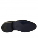 Man’s black smooth leather Derby lace-up shoes - Available sizes:  36, 37, 38, 46, 47, 48, 49, 50, 51, 52