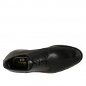 Man’s black smooth leather Derby lace-up shoes - Available sizes:  36, 37, 38, 46, 47, 48, 49, 50, 51, 52