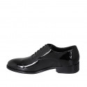 Man’s black patent leather Oxford lace-up shoes - Available sizes:  36, 37, 38, 46, 47, 48, 50, 51, 52