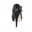 Décolleté Mary Jane da donna in vernice metallizzata nera con plateau tacco 11 - Misure disponibili: 32, 33, 34, 43, 44, 45, 46, 47