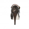 Escarpins Mary Jane pour femmes en verni bronze métallisé avec plateau et talon 11 - Pointures disponibles:  32, 33, 34, 42, 43, 44, 45, 46
