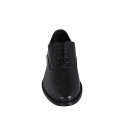 Scarpa oxford elegante stringata da uomo in pelle abrasivata nera - Misure disponibili: 37, 38, 46, 47, 48, 49, 50, 51, 52