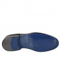Zapato elegante derby con cordones y puntera para hombre en piel de color negro - Tallas disponibles:  36, 37, 38, 46, 47, 48, 49, 50, 51, 52