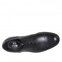 Scarpa elegante da uomo derby stringata con puntale in pelle nera - Misure disponibili: 36, 37, 38, 46, 47, 48, 49, 50, 51, 52