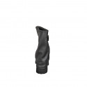 Woman’s three-quarter length boots in black leather with a draped shaft, buckle heel 5 - Available sizes:  32, 33, 34, 46