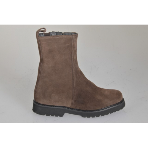 Woman’s dark brown suede ankle boots with zip and heel 3 - Available sizes:  33, 34, 42, 43, 44, 45, 46