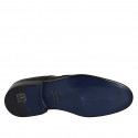Zapato derby para hombre en piel negra con cordones y decoracion Brogue - Tallas disponibles:  36, 37, 38, 46, 47, 48, 49, 51, 52