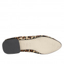 Woman’s pointed-toe suede loafer with black and animal-print detailing heel 2 - Available sizes:  32, 33, 34, 44, 45, 46