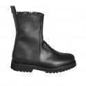 Woman’s black leather ankle boots with zip and heel 3 - Available sizes:  33, 42, 43, 46