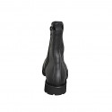 Woman’s black leather ankle boots with zip and heel 3 - Available sizes:  33, 42, 43, 46
