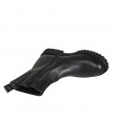 Woman’s black leather ankle boots with zip and heel 3 - Available sizes:  33, 42, 43, 46
