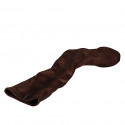 Botas para mujer con plataforma en gamuza y gamuza elástica marrón oscuro con cremallera, tacón 10 - Tallas disponibles:  33, 34, 35, 42, 43, 44, 45