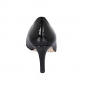 Woman's pointy pump in black patent leather with heel 7 - Available sizes:  31, 32, 33, 34, 42, 43, 44, 45