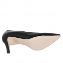 Décolleté a punta da donna in vernice nera con tacco 7 - Misure disponibili: 31, 32, 33, 34, 42, 43, 44, 45