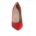 Escarpin à bout pointu pour femmes en cuir verni rouge avec talon 10 - Pointures disponibles:  31, 32, 33, 34, 35, 42, 43, 44, 45