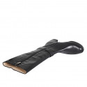 Botas para mujer en piel negra con correa y hebilla, cremallera y tacón 5 - Tallas disponibles:  32, 33, 34, 35, 42, 43, 44, 45, 46