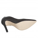 Décolleté a punta da donna in pelle testa di moro tacco 10 - Misure disponibili: 31, 32, 33, 34, 35, 42, 43, 44