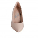 Zapato de salon en charol color nude tacon 7 - Tallas disponibles:  31, 32, 33, 34, 35, 43, 44, 45
