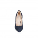 Escarpin à bout pointu pour femmes en daim bleu talon 10 - Pointures disponibles:  31, 32, 33, 34, 42, 43, 44, 45