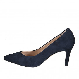 Camoscio|BLU|punta.spillo|T. 7 - Pointures disponibles:  31, 33, 34, 35, 42, 43, 44, 45 2