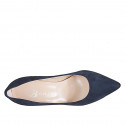 Camoscio|BLU|punta.spillo|T. 7 - Available sizes:  31, 33, 34, 35, 42, 43, 44, 45