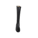 Woman's black leather boots with zipper and heel 5 - Available sizes:  32, 33, 34, 42, 43, 45, 46, 47