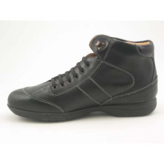Chaussure sportif à lacets pour hommes en cuir noir - Pointures disponibles:  46 2