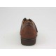 Men's shoe with velcrostrap in dark brown leather and tan-colored nabuck leather - Available sizes:  36, 37