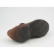 Zapato deportivo para hombres con cierre en velcro en nabuk cognac y piel marron - Tallas disponibles:  36