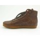Men's sportive ankle-high shoe with laces in brown leather - Available sizes:  36