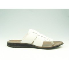 Mule entredoigt pour hommes en cuir blanc - Pointures disponibles:  47 2
