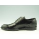 Chaussure derby élégant à lacets pour hommes en cuir noir - Pointures disponibles:  52
