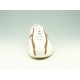 Men's laced sports shoe in white and light brown leather  - Available sizes:  36
