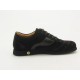 Men's sportshoe with laces in dark brown suede - Available sizes:  36
