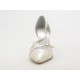 Escarpin ouvert pour femmes avec courroies en cuir ivoire perlé talon 9 - Pointures disponibles:  42, 43, 44, 46