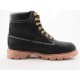 Botin con cordones para hombre en piel negra - Tallas disponibles:  47