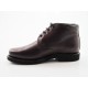 Men's ankle-high laced shoe in maroon leather - Available sizes:  47