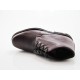 Chaussure à la cheville pour hommes avec lacets en cuir bordeaux - Pointures disponibles:  47