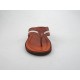 Men's flip-flop mules in beige and tan-colored leather - Available sizes:  47