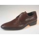 Men's laceup derby shoe in brown leather - Available sizes:  50
