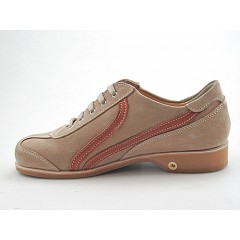 Scarpa stringata da uomo in camoscio beige e pelle color cuoio - Misure disponibili: 36, 50 2