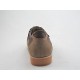 Men's sports shoe with velcro straps in dark beige suede and brown leather - Available sizes:  36, 37, 38