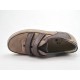 Men's sports shoe with velcro straps in dark beige suede and brown leather - Available sizes:  36, 37, 38