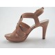 Platform sandal in beige nabuk leather - Available sizes:  42