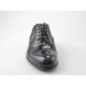 Chaussure richelieu à lacets et bout droit pour hommes en cuir verni noir - Pointures disponibles:  49, 51