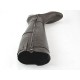 Damenstiefel mit Reißverschluß und Schnallen aus dunkelbraunem Leder Absatz 2 - Verfügbare Größen:  32, 33