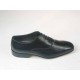 Chaussure richelieu élégant à lacets pour hommes en cuir noir - Pointures disponibles:  52