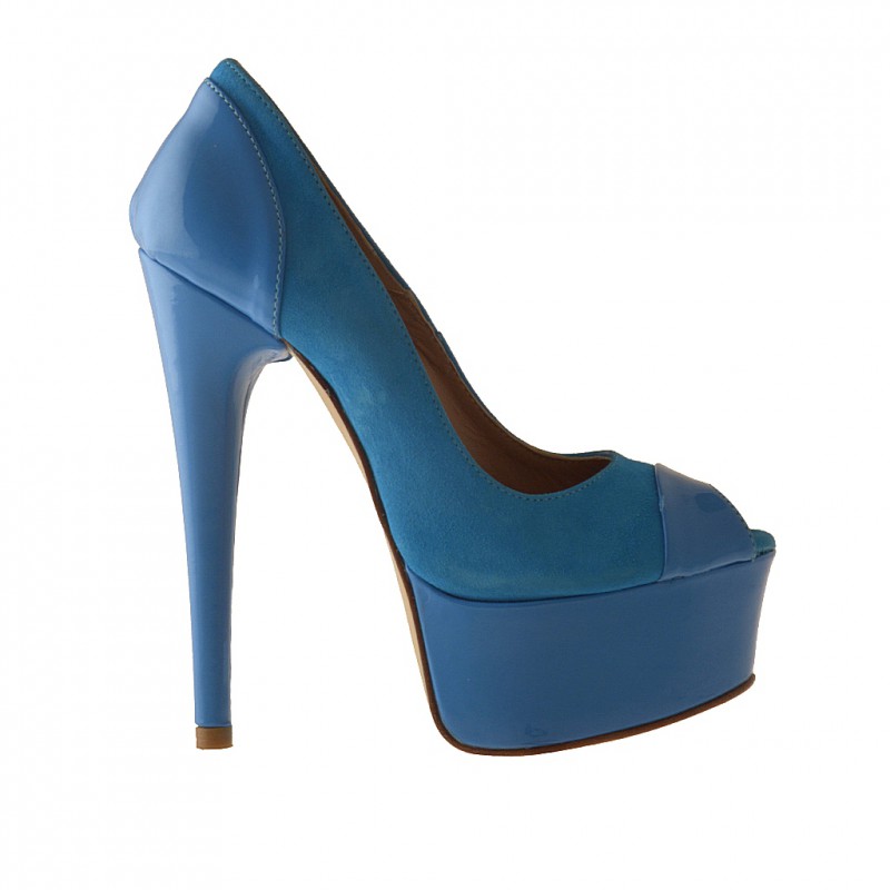 light blue suede heels