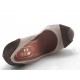 Zapato abierto con plataforma en gamuza color beis y marron tacon 15 - Tallas disponibles:  42